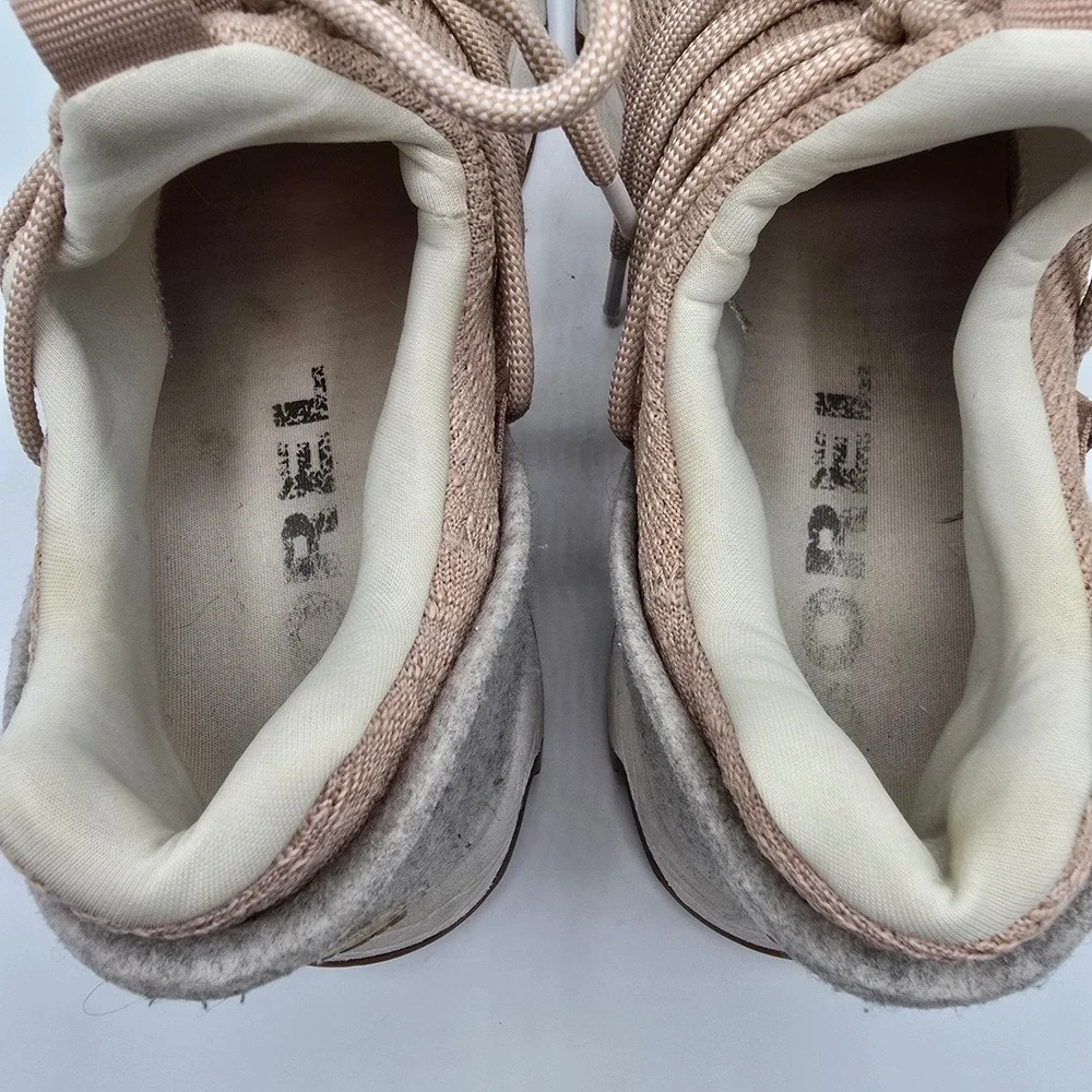 Sorel Kinetic Ripple Sneakers Pink Knit Lace Up‎ Athletic Women's Shoes Size 9.5